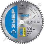 ЗУБР Чисторез 300 x 30мм 60Т, диск пильный по дереву
