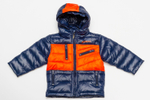 Куртка демисезонная с капюшоном BIKKEMBERGS Темно-синий/Оранжевые вставки (Мальчик)