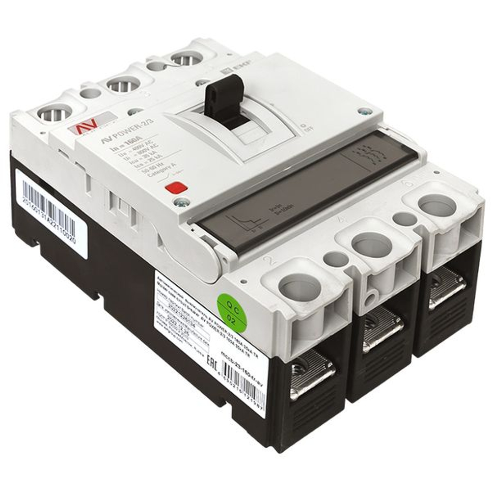Выключатель автоматический в литом корпусе AV-POWER-2/3 160А 35кА TR EKF (8.00 шт.)