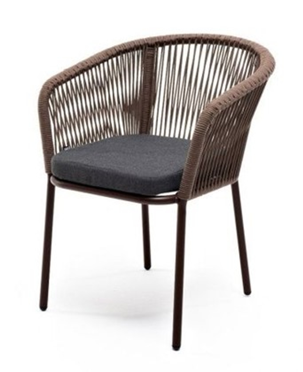 Садовый стул Марсель MAR-CH-001 RAL8016 Mua brown(D-gray)