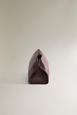 ZARA HOME МИНИМАЛИСТИЧНАЯ КОЖАНАЯ КОСМЕТИЧКА, БУРГУНДИ