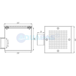 СД.50.2 Слив донный квадратный 150х150х100 2" (внутр.) пленка