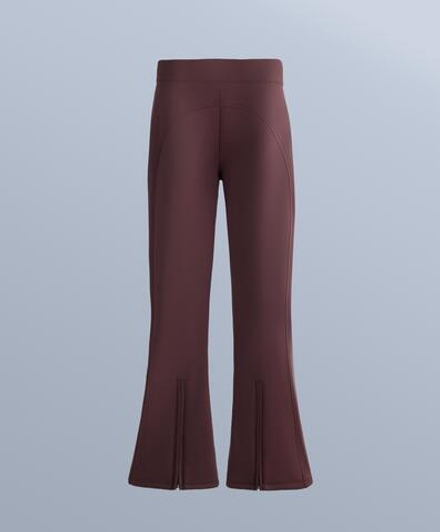 OYSHO Водонепроницаемые эластичные брюки-клеш SKI, темно-винный