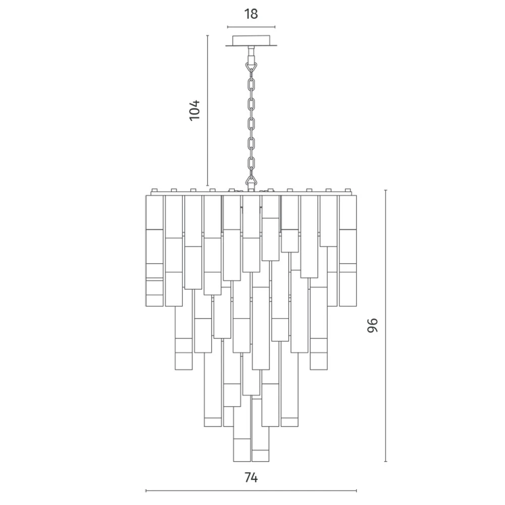 Подвесная люстра Divinare CASCATA 7665/17 SP-18