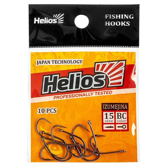 Крючок Izumejina с кольцом №15 цвет BC (10шт) Helios (HS-IZ-15)