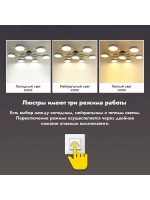 Люстра потолочная светодиодная 8023/6+1WHITE