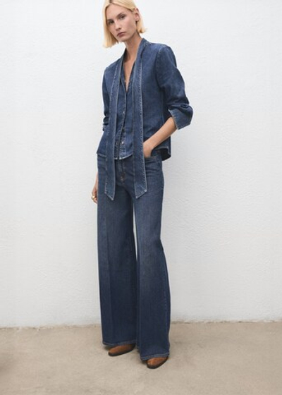 Ботинки из спилка на блочном каблуке