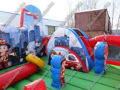 Надувной батут "Пожарные"