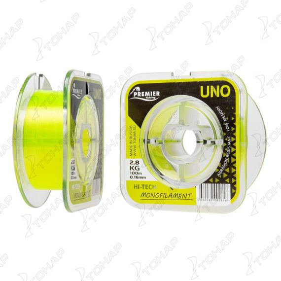 Леска UNO 0,16mm/100m F.Yellow Nylon PREMIER fishing (PR-U-Y-016-100)