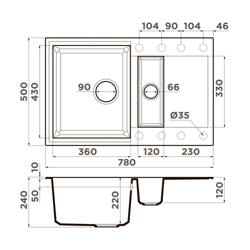 кухонная мойка Omoikiri Sakaime 78-2-WH Tetogranit/белый