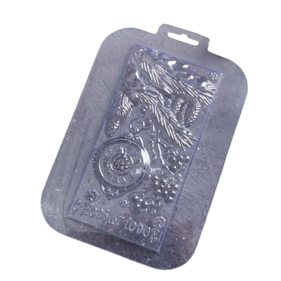 Форма для шоколада «С Новым годом. Ёлка, часы»