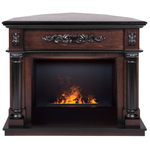 Каминокомплект Real Flame Silvia Corner 26 AO с очагом 3D Cassette 630 Black Panel (угловой)