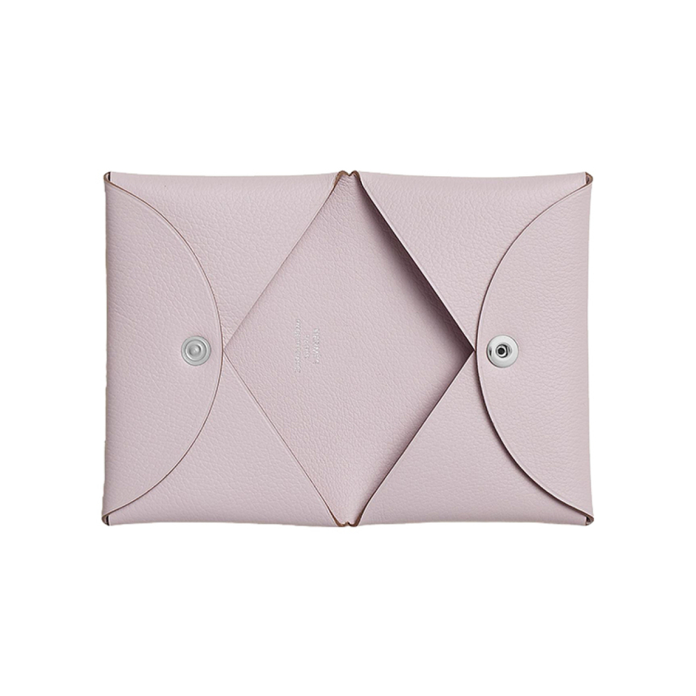 Картхолдеры и кошельки HERMES Calvi Evercolor 09 Mauve Pale, H064954CK09