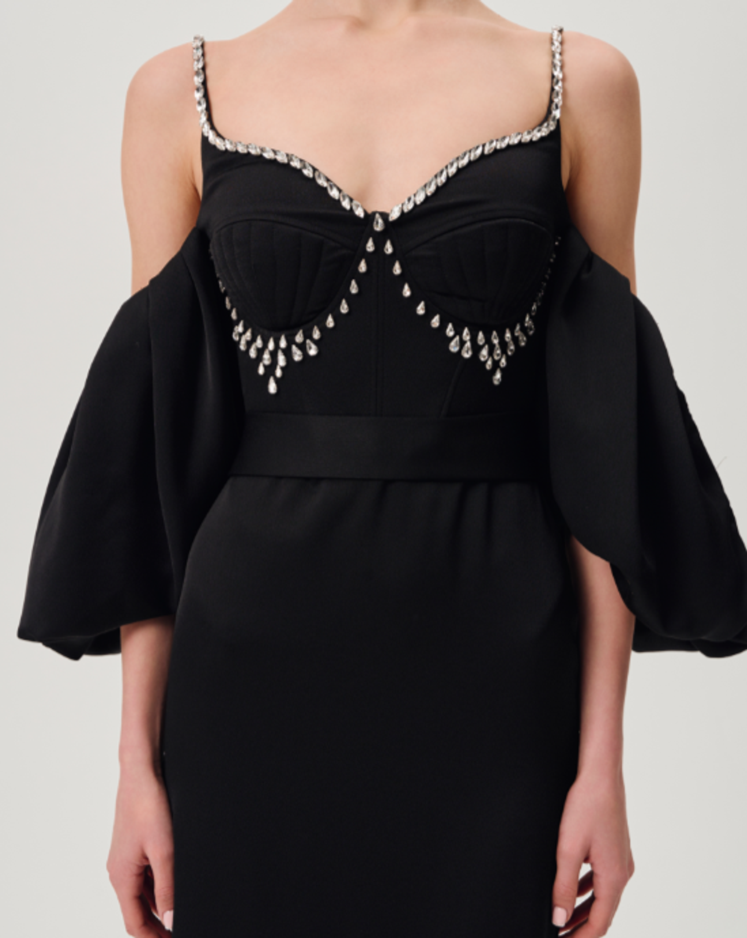 Платье Starlette (Старлет) с выш. на корсете, черное