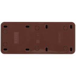 Розетка Intro Quadro 2-205-10 без заземления тройная 3х2P 16А-250В IP20 ОУ венге | Intro