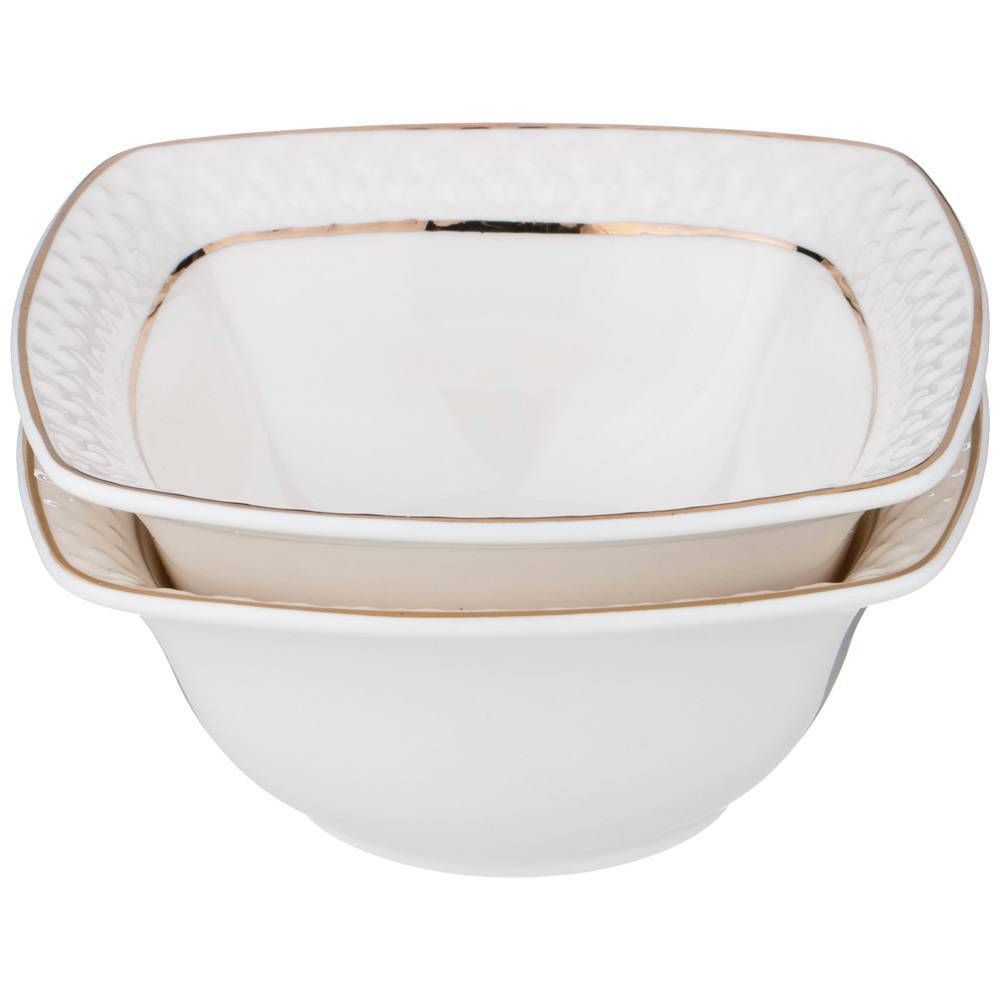 НАБОР САЛАТНИКОВ LEFARD "ДИАМАНД ГОЛД" КВАДРАТ 11*11*4,5СМ 200МЛ (КОР=18НАБ.)