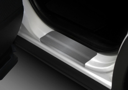 Накладки на пороги Rival для Toyota RAV 4 CA40 2012-2019, нерж. сталь, с надписью, 4 шт., NP.5703.3