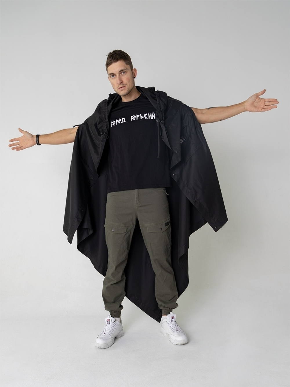 Дождевик плащ-палатка Город Горький черный