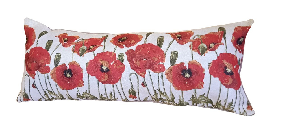 Декоративный гобеленовый чехол Маки 34х87