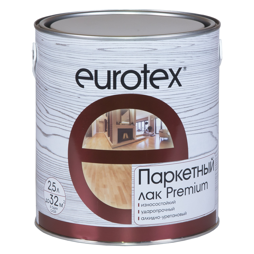 EUROTEX Premium Лак паркетный полуматовый 2,5л
