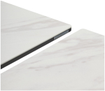 Стол М-City DISAUR Эстебио (Estebio) 160 Kl-99 Белый мрамор матовый, Итальянская керамика, темно-серый