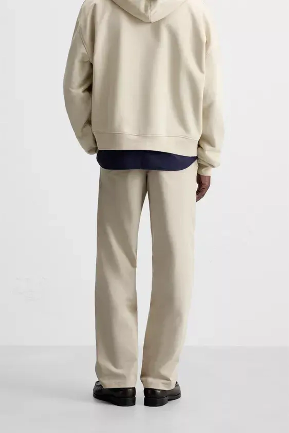 ZARA БРЮКИ-ДЖОГГЕРЫ STRAIGHT FIT, БЕЖЕВЫЙ