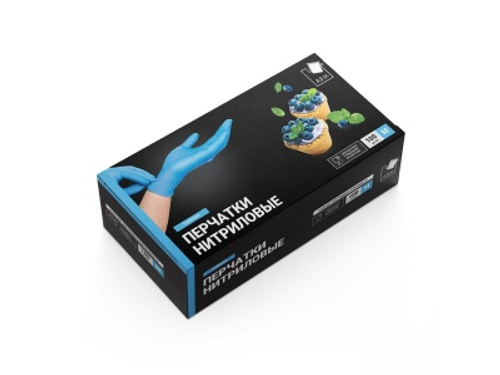 Перчатки нитриловые Усиленые М голубые (50пар/уп)