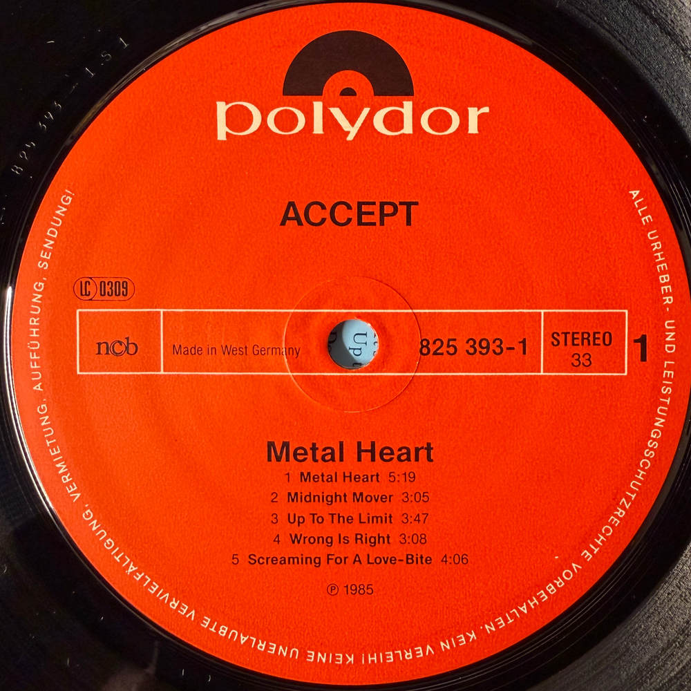 Accept ‎– Metal Heart (Германия 1985г.)