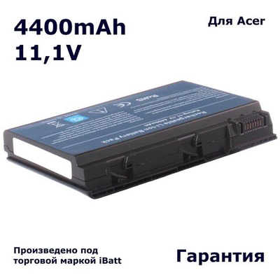 Аккумулятор iBatt 4400mAh, для TravelMate 5710G Travelmate 5720G-102G165730G 7720G-302G257720G-702G25Mn Extensa 5220-1A1G165230-161G165230-582G25Mi