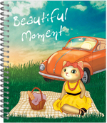 Тетрадь общая 48 листов на металлическом гребне "Кошечки мимими"