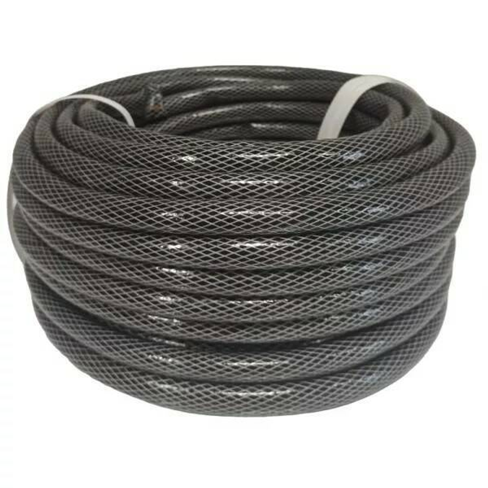 Шланг ПВХ цветной 16мм 25м color Black-orange 04