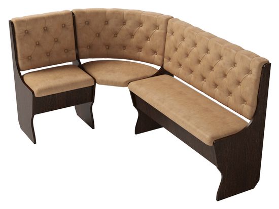 Диван угловой bravo "Оливьер" (Венге/Кожзам Mango 5 sand (Bt)) -G/Л3