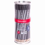 Карандаш чернографитный BRAUBERG "Style", 1 шт., HB, с ластиком, корпус черно-серый, 181717