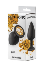 Анальная пробка Emotions Cutie Large Black golden crystal 4013-07Lola