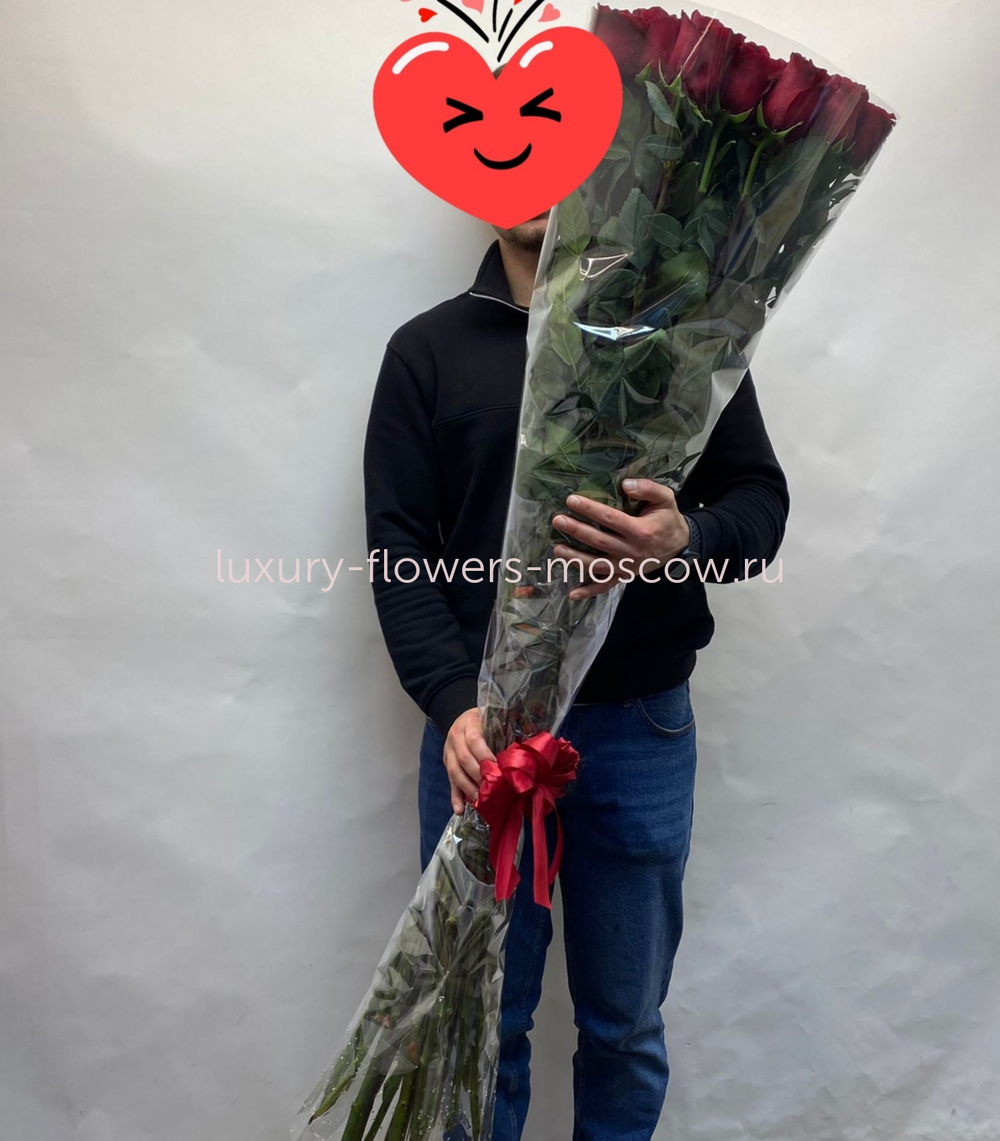 25 роз 130см