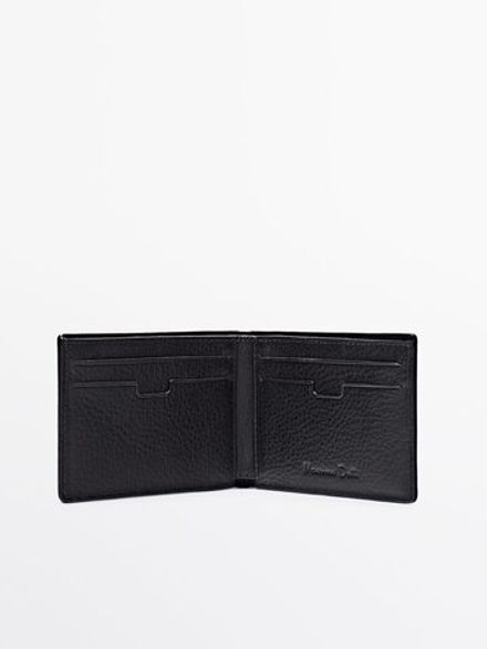 Massimo Dutti Кожаный кошелек, черный