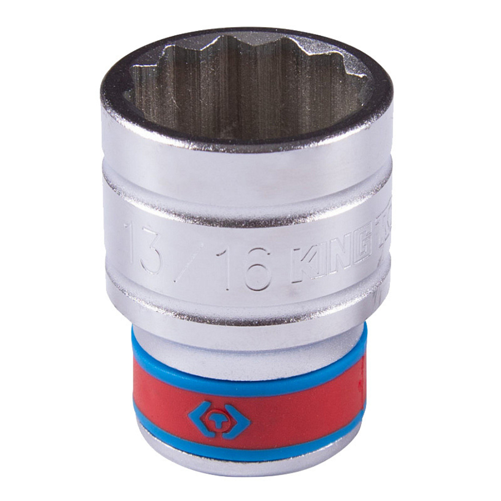 KING TONY (433026S) Головка торцевая стандартная двенадцатигранная 1/2", дюймовая 13/16"