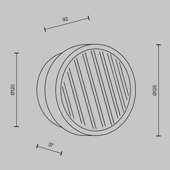 Настенный светильник (бра) Maytoni MOD493WL-L6PTK1