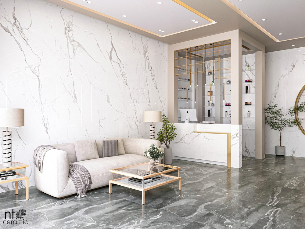 NT CERAMIC. Керамогранит Atlas Home Marble White 280*120 Полированный