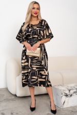 Платье из шелка Амалия (черный) Р11-1242 Nikol