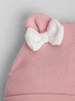 Осенняя шапка для девочки с ушками и снуд