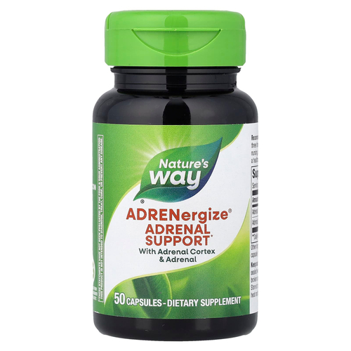 Nature's Way, ADRENergize, для здоровья надпочечников, 50 веганских капсул