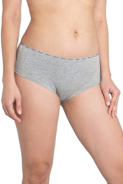 Трусы-шорты с узкой брендированной резинкой (Размер: L) (Цвет: серый меланж)