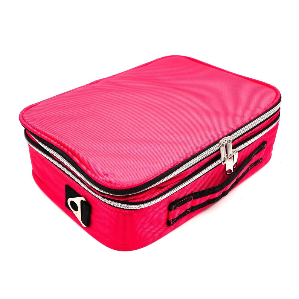 Кейс для мастера средний с зеркалом (35*24*12,5) голубой