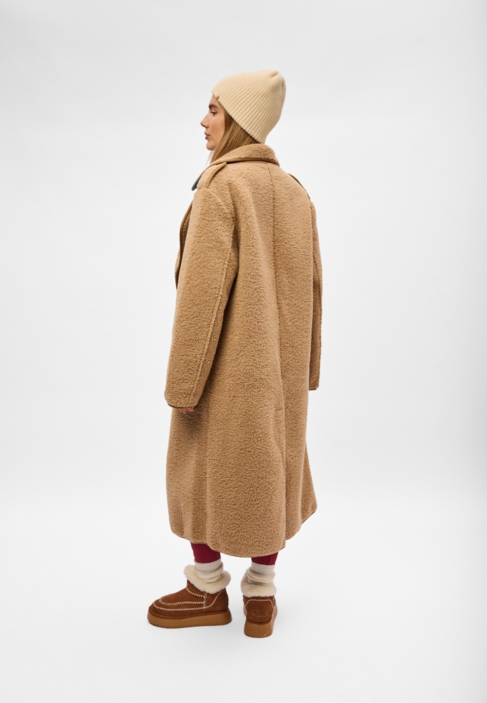 Дубленка Тэдди лонг бежевый