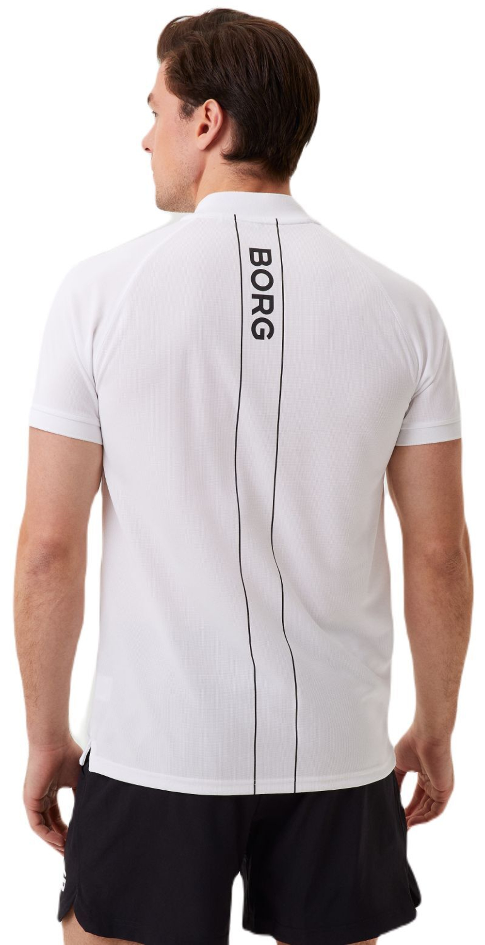 Мужское теннисное поло Björn Borg Ace Performance Zip Polo - brilliant white