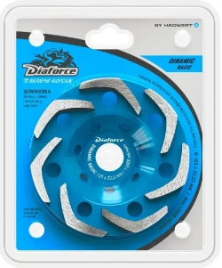 Чашка шлифовальная алмазная Бумеранг 125 мм DIAFORCE DINAMIC BASIC