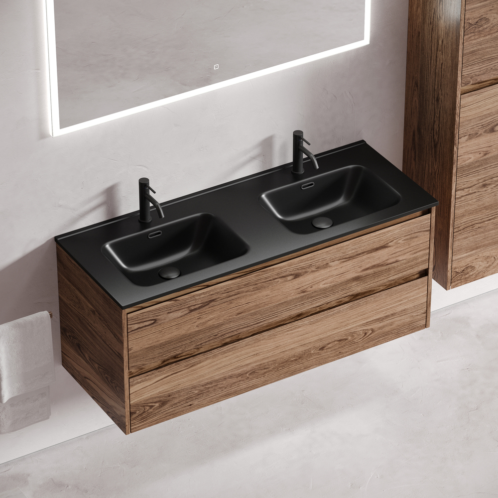 Тумба подвесная под раковину Sancos Libra дуб чарльстон, 1190х450х500