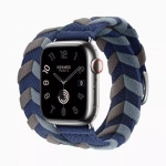 Apple Watch Series 9 Hermes 41 mm, двойной ремешок из трикотажa синий