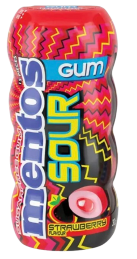 Жевательная конфета Mentos Sour Strawberry